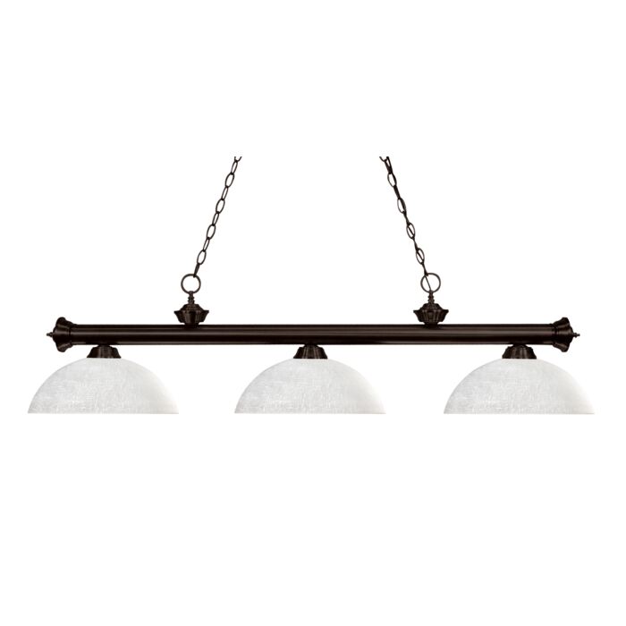 Z Lite Riviera 3 Light Linear Pendant Light In Bronze