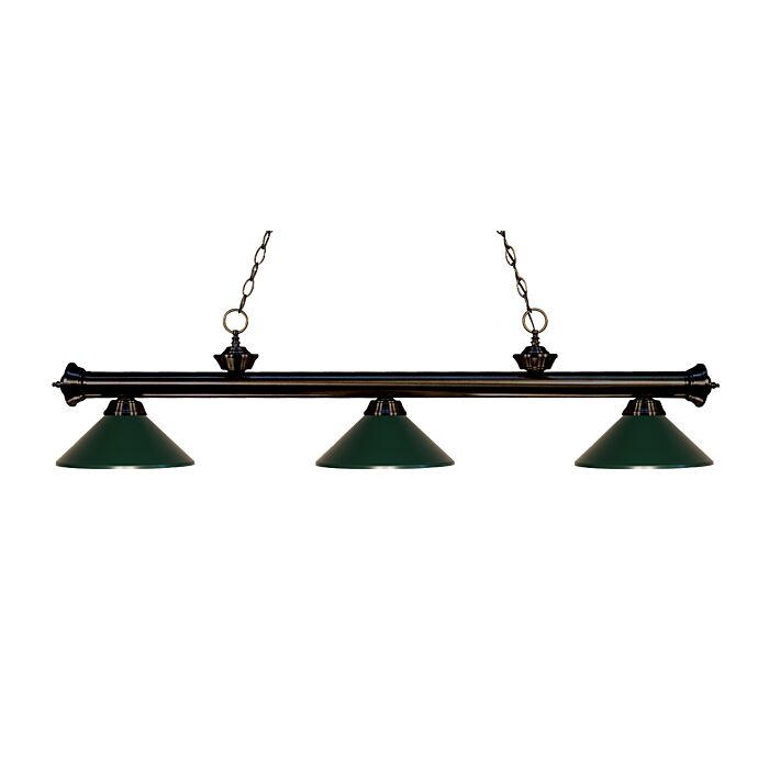 Z Lite Riviera 3 Light Linear Pendant Light In Bronze