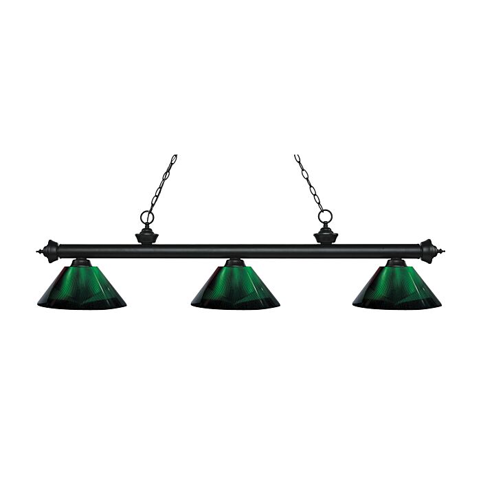 Z Lite Riviera 3 Light Linear Pendant Light In Matte Black