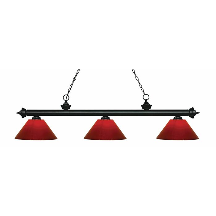 Z Lite Riviera 3 Light Linear Pendant Light In Matte Black