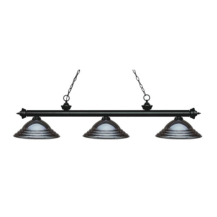 Z Lite Riviera 3 Light Linear Pendant Light In Matte Black
