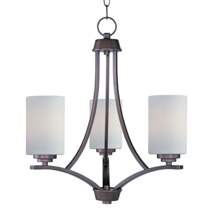 Maxim Lighting Deven 3 Light Mini Chandelier in Bronze