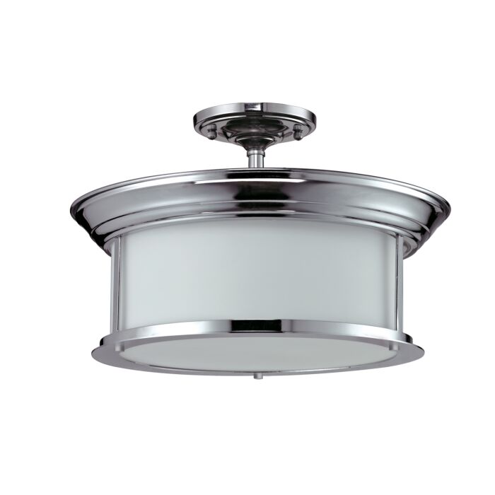 Z Lite Sonna 3 Light Semi Flush Mount Ceiling Light In Chrome