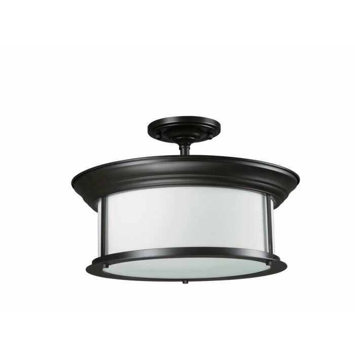 Z Lite Sonna 3 Light Semi Flush Mount Ceiling Light In Bronze