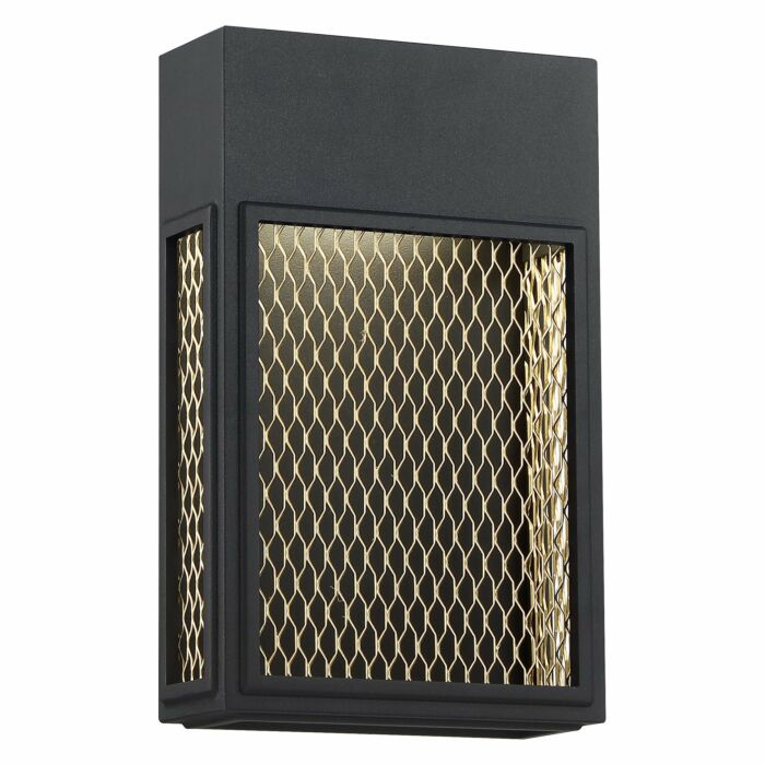 Access Metro Outdoor Wall Light in Black and Gold
