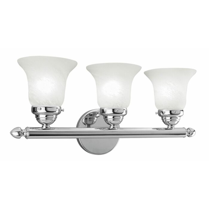 Neptune 3-Light Bathroom Vanity Light in Polished Chrome