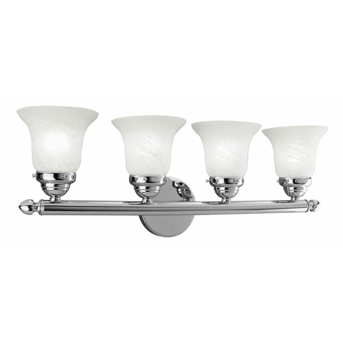Neptune 4-Light Bathroom Vanity Light in Polished Chrome