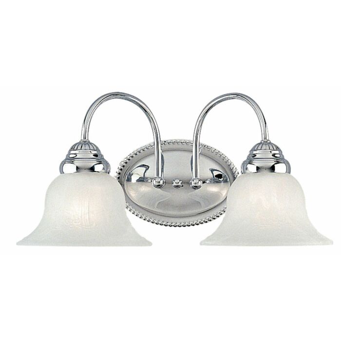 Edgemont 2-Light Bathroom Vanity Light in Polished Chrome