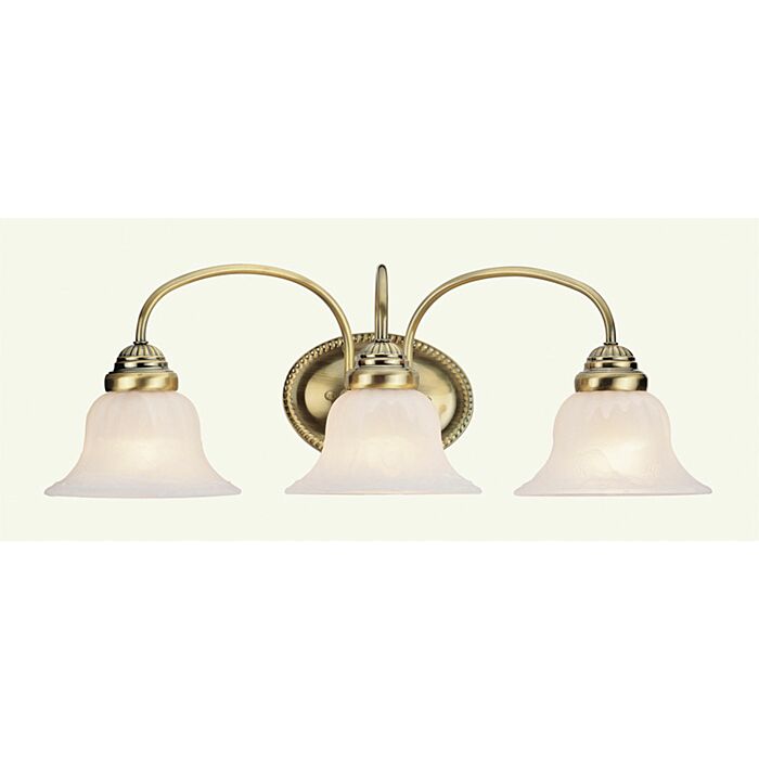 Edgemont 3-Light Bathroom Vanity Light in Antique Brass