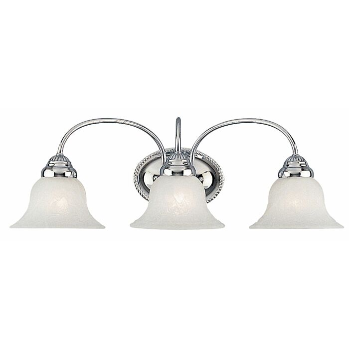 Edgemont 3-Light Bathroom Vanity Light in Polished Chrome