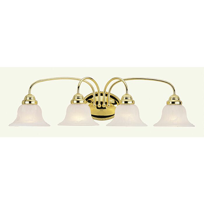 Edgemont 4-Light Bathroom Vanity Light in Polished Brass