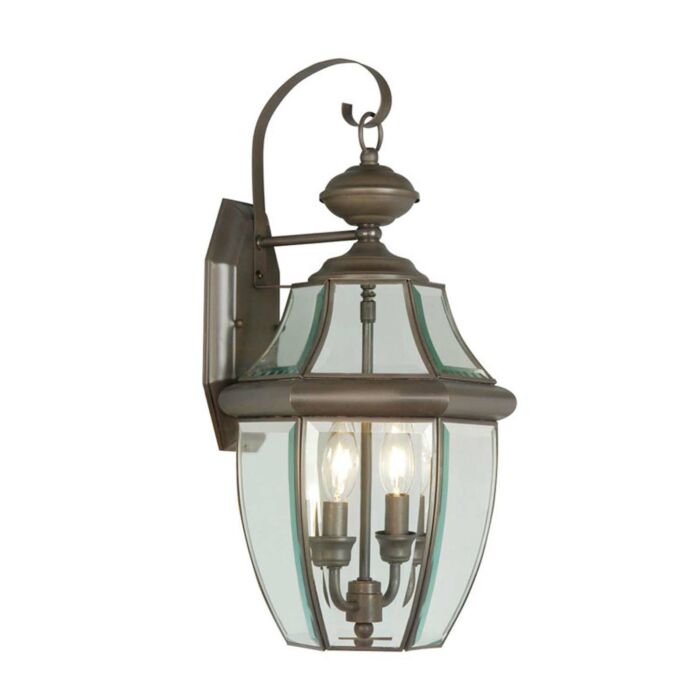 Monterey 2-Light Outdoor Wall Lantern in Bronze