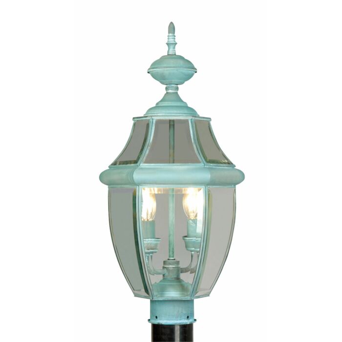 Monterey 2-Light Outdoor Post Lantern in Verdigris