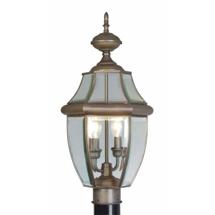 Monterey 2-Light Outdoor Post Lantern in Bronze