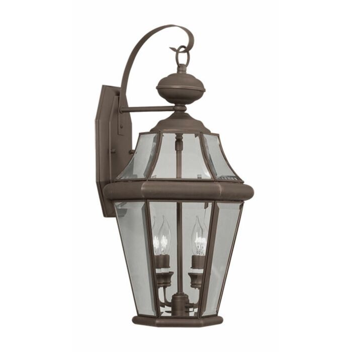 Georgetown 2-Light Outdoor Wall Lantern in Bronze