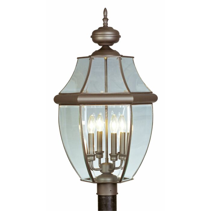 Monterey 4-Light Outdoor Post Lantern in Bronze