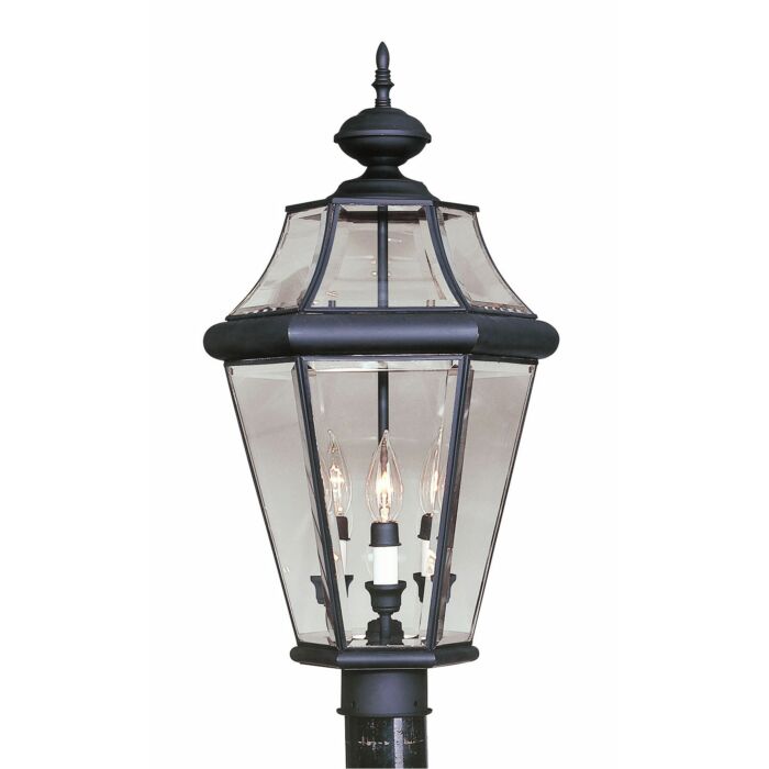 Georgetown 3-Light Post-Top Lanterm in Black
