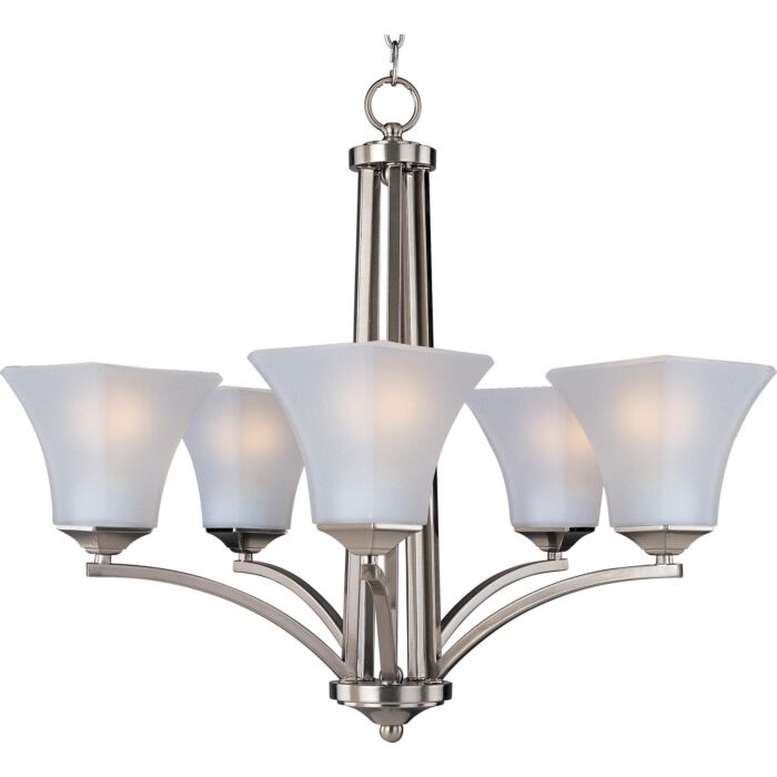 Maxim Lighting Aurora 5 Light Chandelier in Satin Nickel