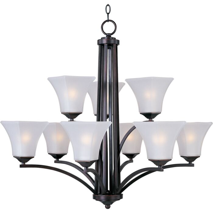 Maxim Lighting Aurora 9 Light Chandelier, Oil Rubbed Bronze