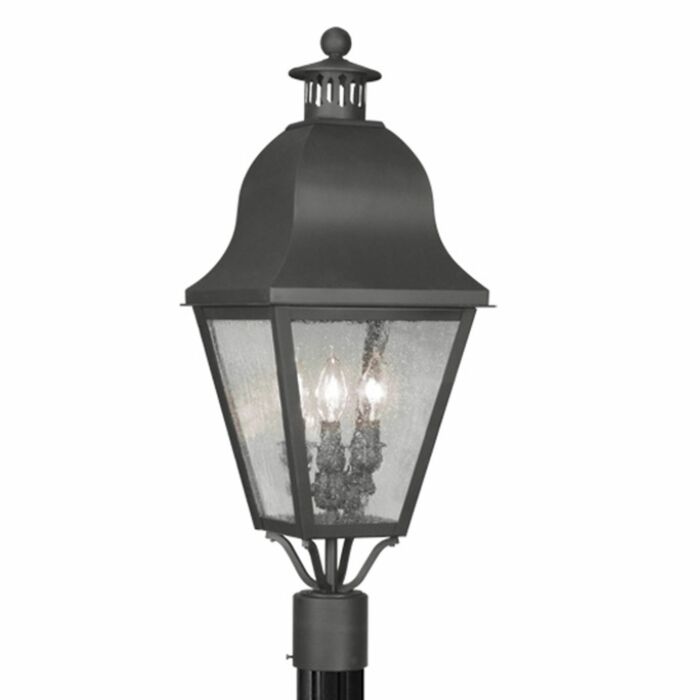 Amwell 3-Light Post-Top Lanterm in Black