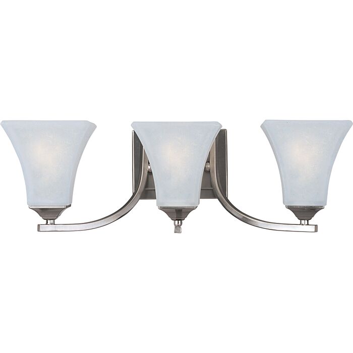 Maxim Lighting Aurora 3 Light Bathroom Vanity Light in Satin Nickel