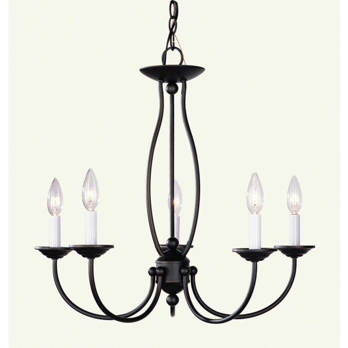 Home Basics 5-Light Chandelier in Bronze