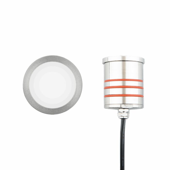 WAC 2in Inground LED 12V Slim Round Indicator Light in Stainless Steel
