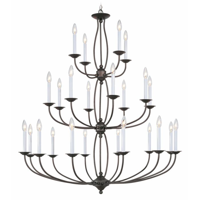 Home Basics 24-Light Chandelier in Bronze