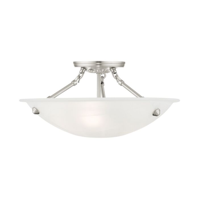 Oasis 3-Light Ceiling Mount in Brushed Nickel