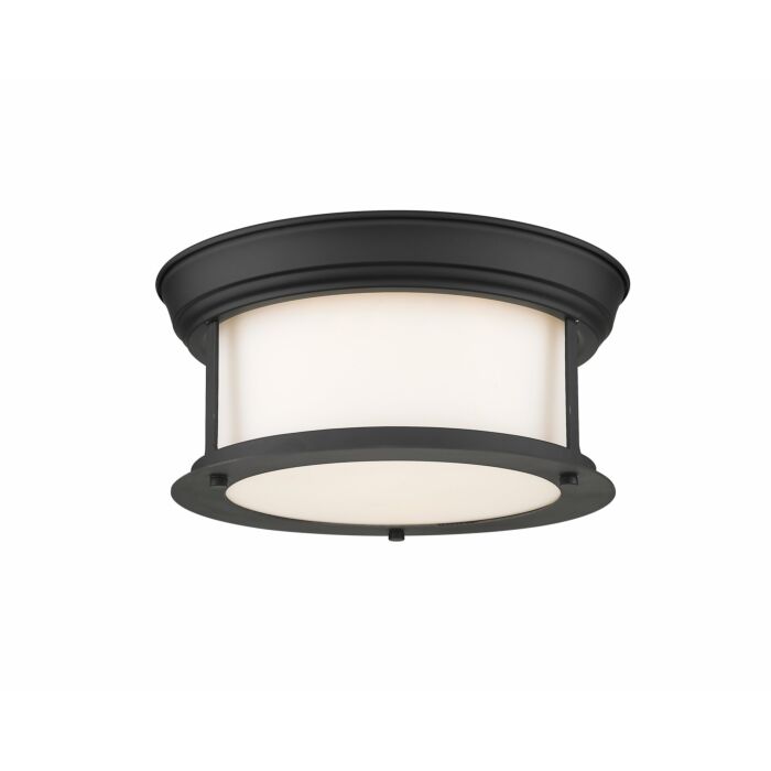 Z Lite Sonna 2 Light Flush Mount Ceiling Light In Matte Black
