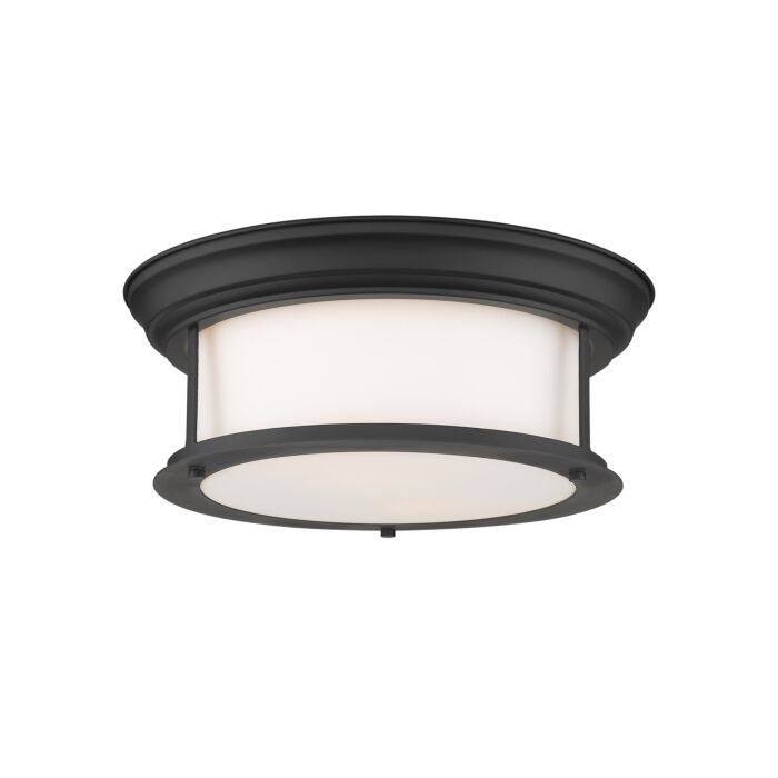 Z Lite Sonna 2 Light Flush Mount Ceiling Light In Matte Black