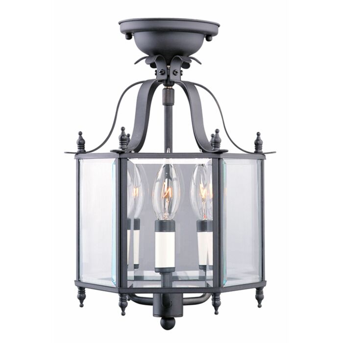 Livingston 3-Light Mini Pendant with Ceiling Mount in Bronze