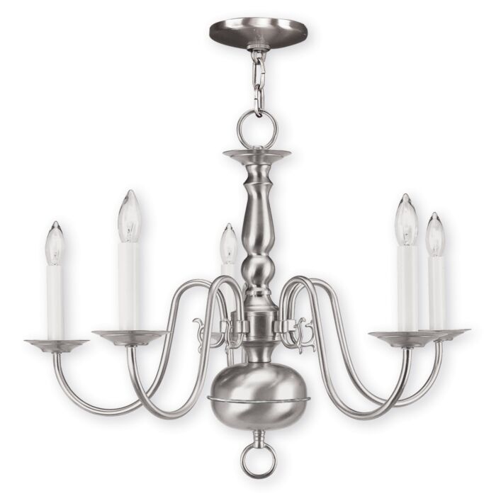 Williamsburgh 5-Light Chandelier in Brushed Nickel
