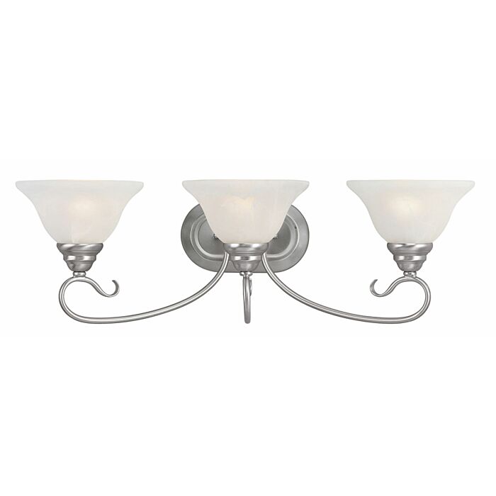 Coronado 3-Light Bathroom Vanity Light in Brushed Nickel
