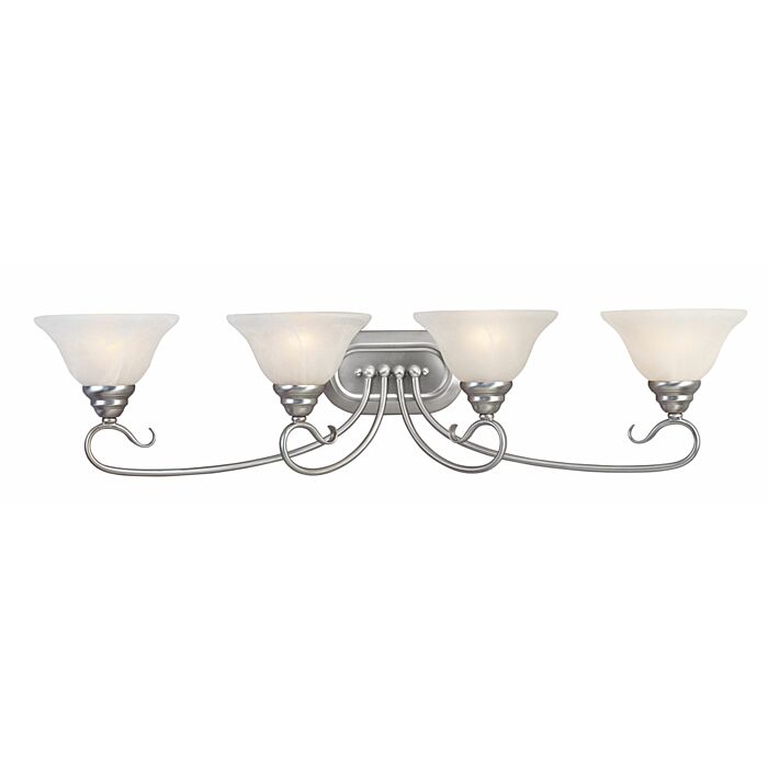 Coronado 4-Light Bathroom Vanity Light in Brushed Nickel