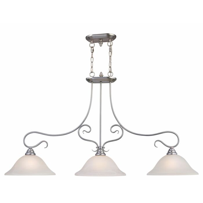 Coronado 3-Light Island Pendant in Brushed Nickel