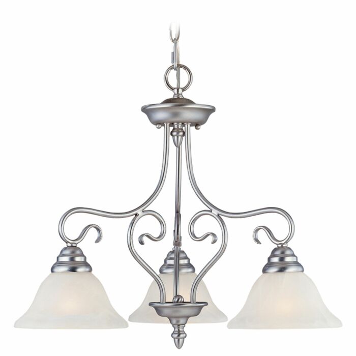 Coronado 3-Light Chandelier in Brushed Nickel