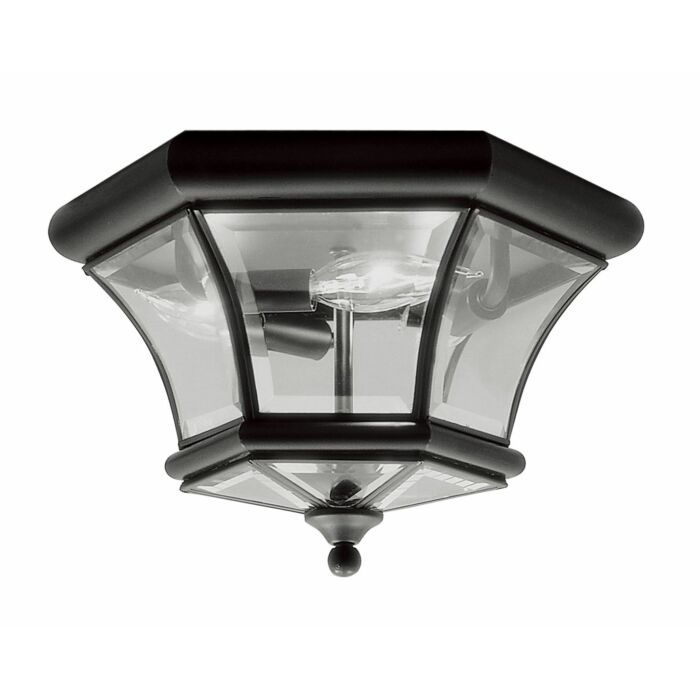 Monterey 3-Light Outdoor Ceiling Mount in Black