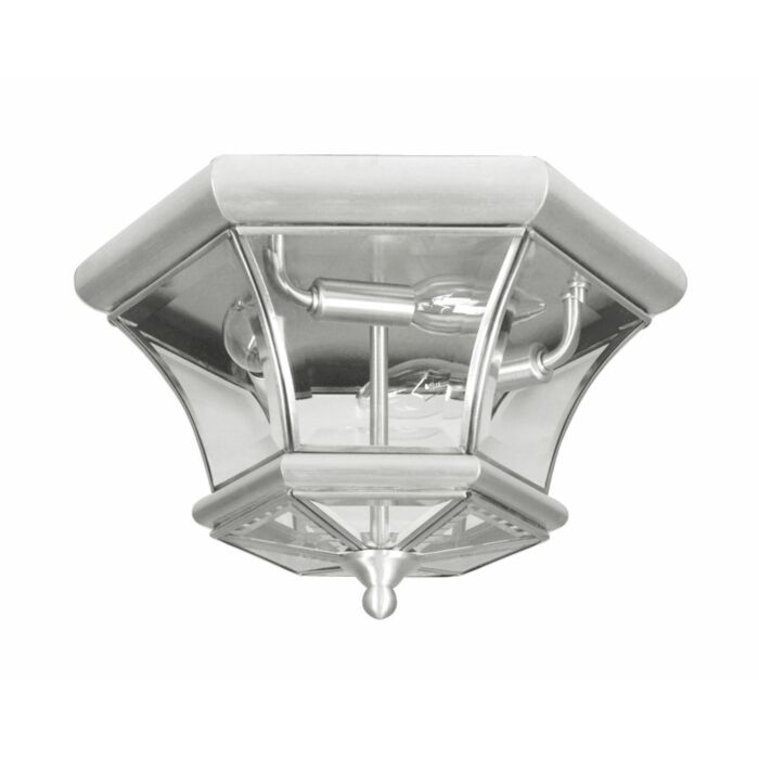Monterey 3-Light Outdoor Ceiling Mount in Brushed Nickel