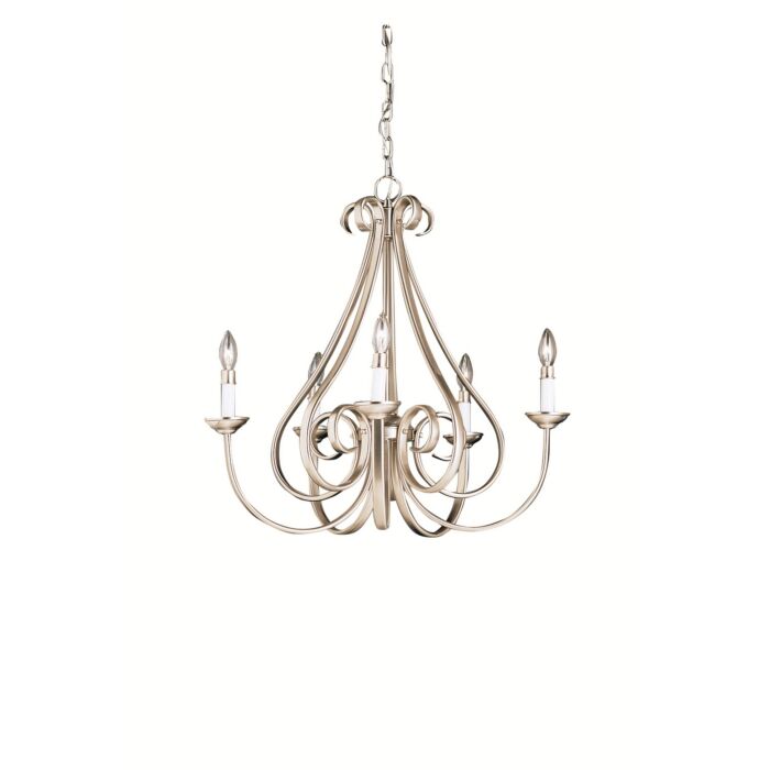 Kichler Dover 5 Light Chandelier in Brushed Nickel