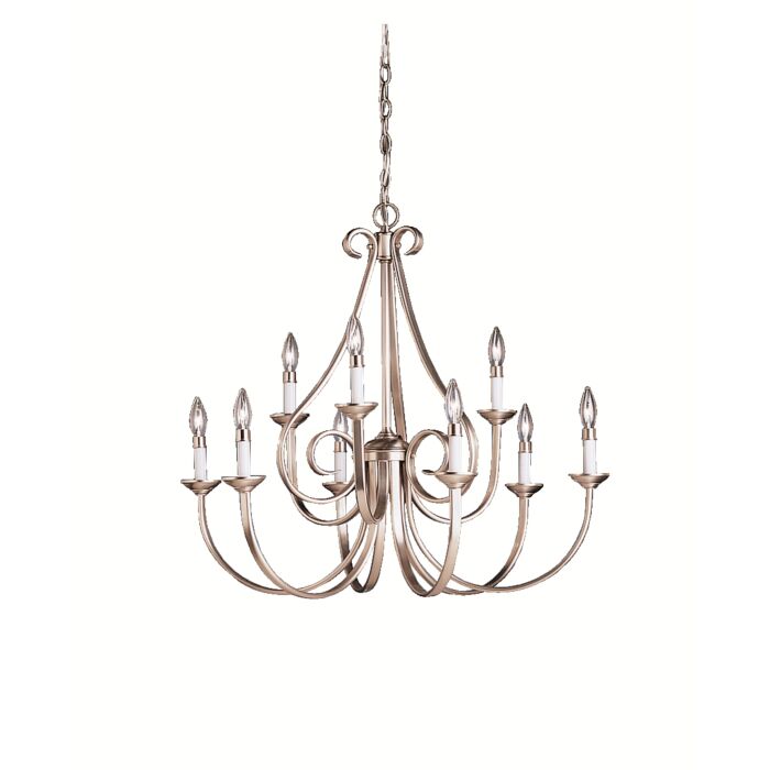 Kichler Dover 9 Light Chandelier in Brushed Nickel