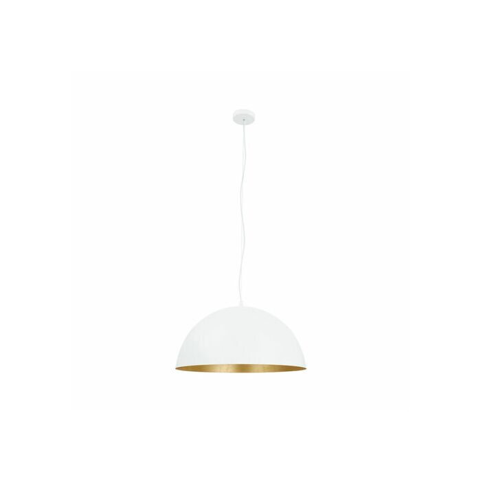 Rafaelino 1 Light 23.62 inch White and Gold Leaf Bowl Pendant Ceiling Light