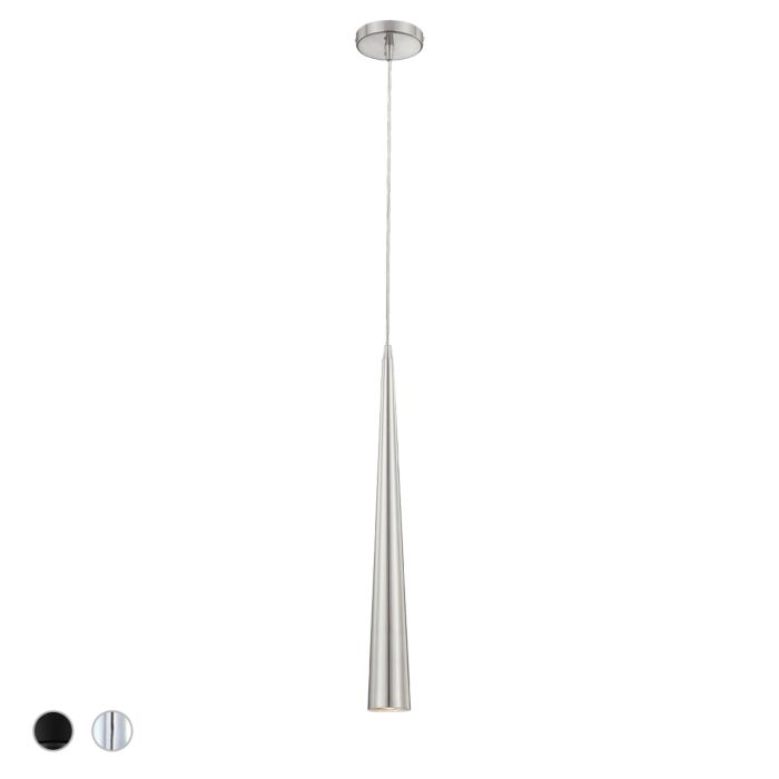 Eurofase Sliver 1 Light Pendant in Brushed Nickel
