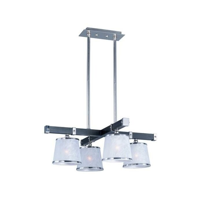Maxim Lighting Maritime 4 Light 4 Light Chandelier in Wenge / Polished Nickel