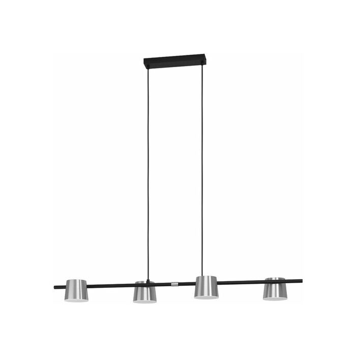 Altamira 4 Light 8.3 inch Structured Black Linear Pendant Ceiling Light