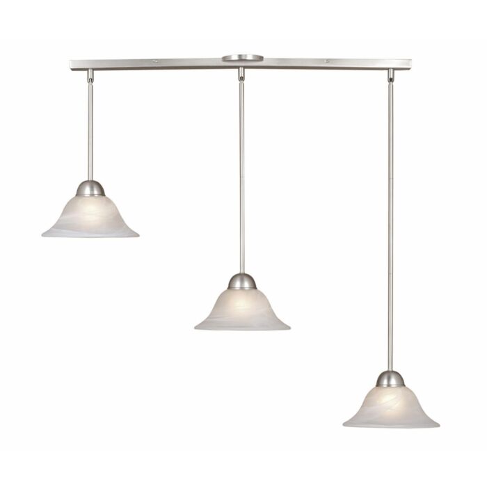 Da Vinci 3-Light Mini Pendant in Brushed Nickel