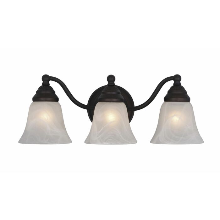 Standford 3-Light Bathroom Vanity Light in Oil Burnished Bronze