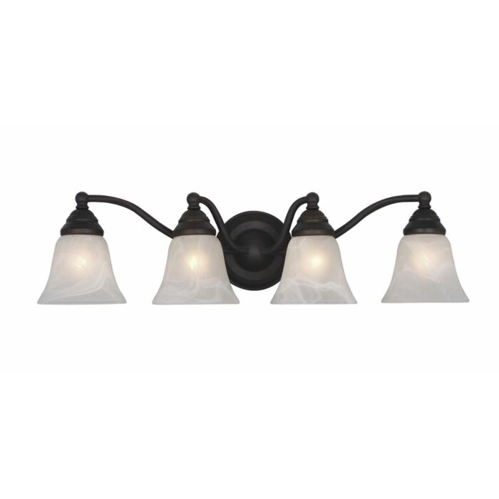 Standford 4-Light Bathroom Vanity Light in Oil Burnished Bronze