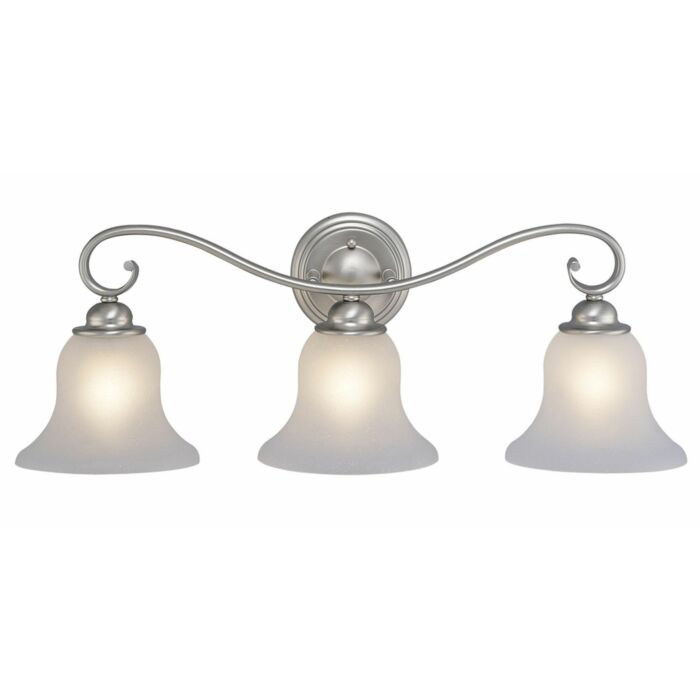 Monrovia 3-Light Bathroom Vanity Light in Brushed Nickel