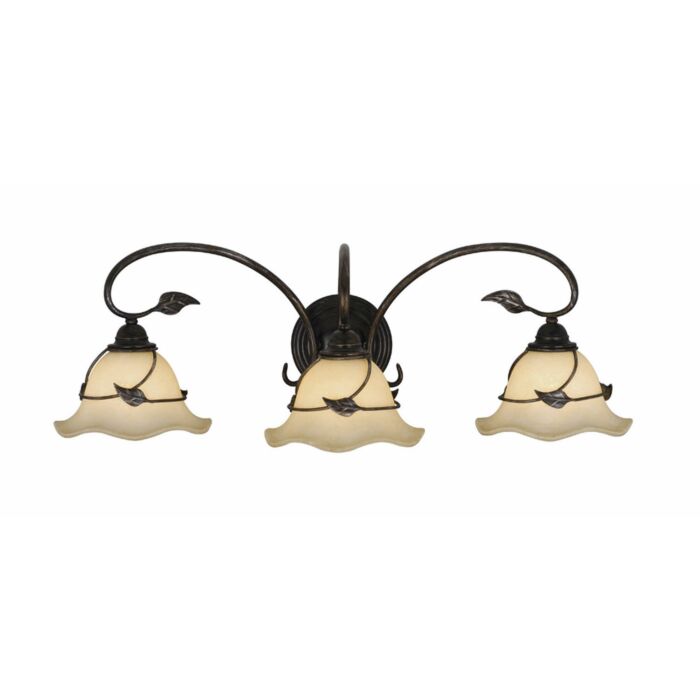 Vine 3-Light Bathroom Vanity Light in Oil Shale